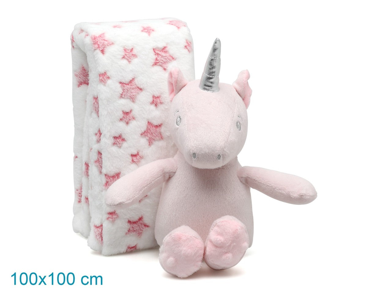 Copertina con Peluce Unicorno Kiokids 100x100