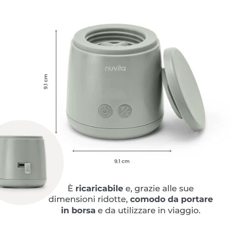 Nuvita Scaldabiberon Portatile Universale Mix70 con Funzione Scalda e Mescola 70 Gradi
