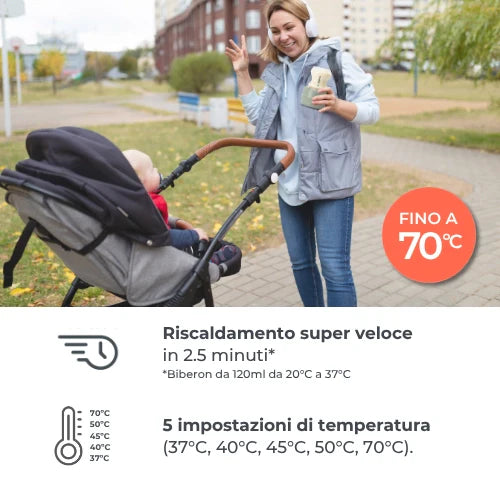 Nuvita Scaldabiberon Portatile Universale Warm70 - 70 Gradi