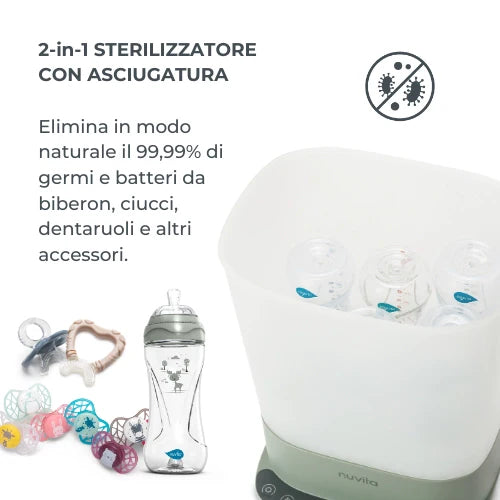 Nuvita Sterilizzatore con Asciugatura 2 in 1 SteriDry