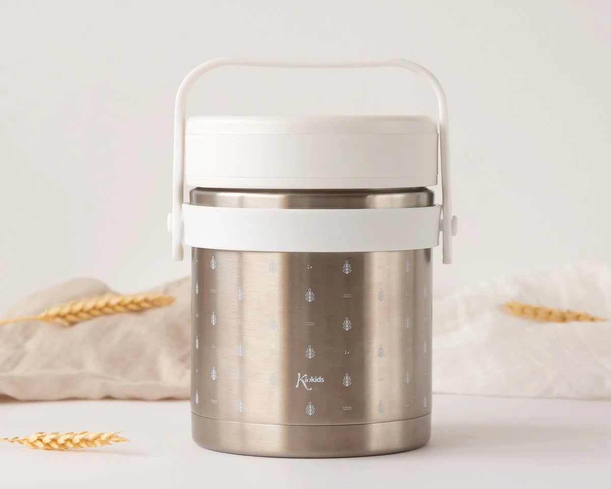Kiokids Thermos in Acciaio Doppio Scompartimento 300ml+400ml