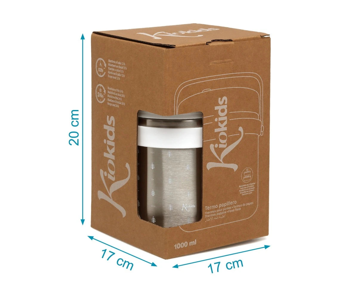 Kiokids Thermos in Acciaio Doppio Scompartimento 300ml+400ml