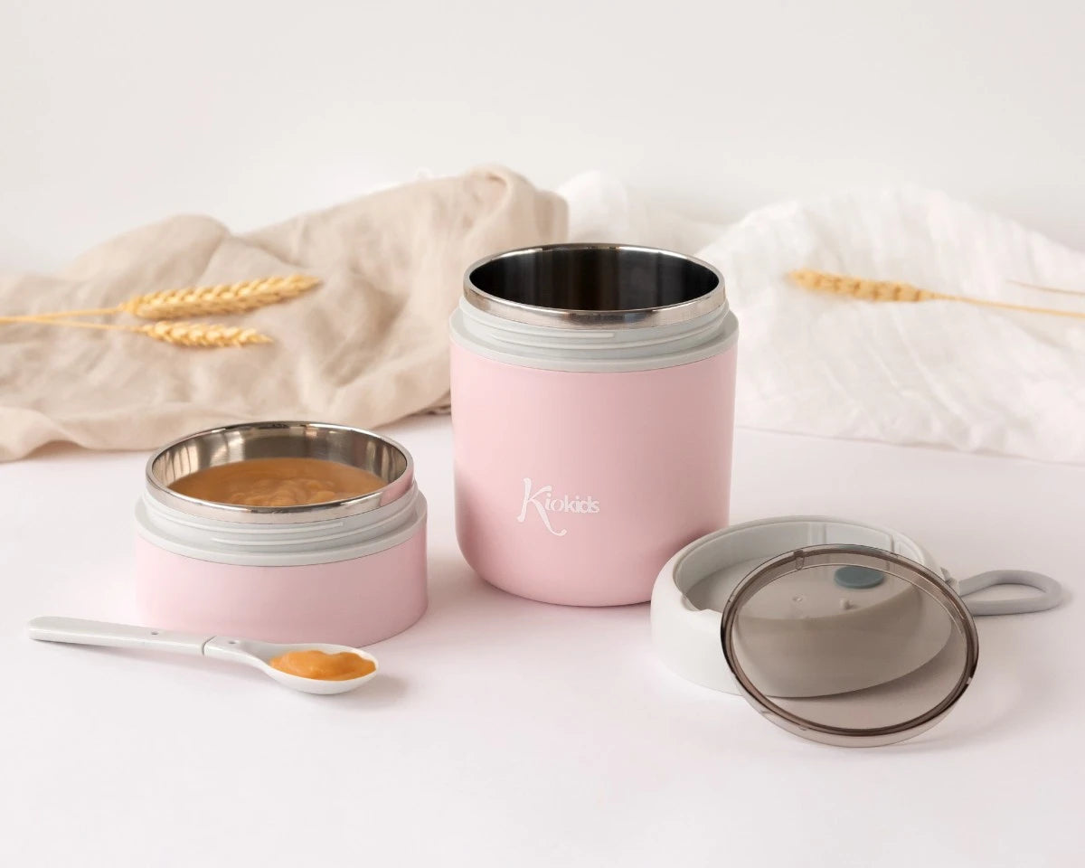 Kiokids Thermos 710ml Doppio Scompartimento in Acciaio Vari Colori