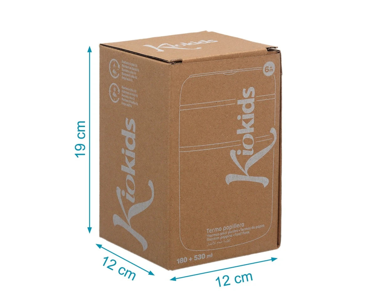 Kiokids Thermos 710ml Doppio Scompartimento in Acciaio Vari Colori
