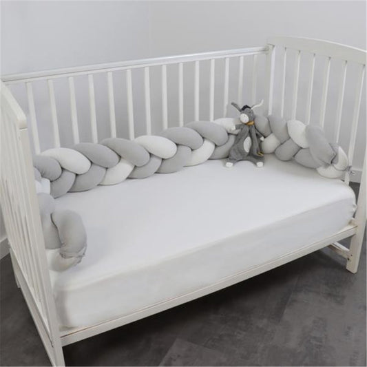 Bibo Treccia Paracolpi 215 cm Bicolore Grigio-Bianco