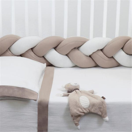 Bibo Treccia Paracolpi 215 cm Bicolore Beige-Bianco