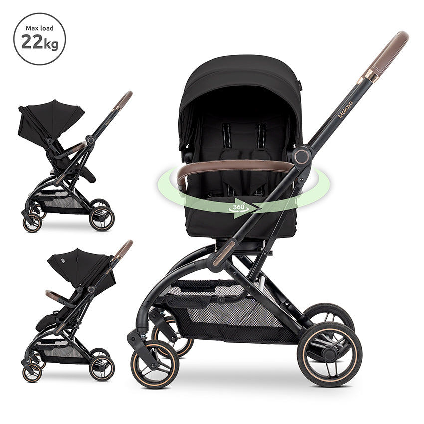 Passeggino Leggero Lorelli Makaya Fronte-Mamma / Fronte-Strada Nero