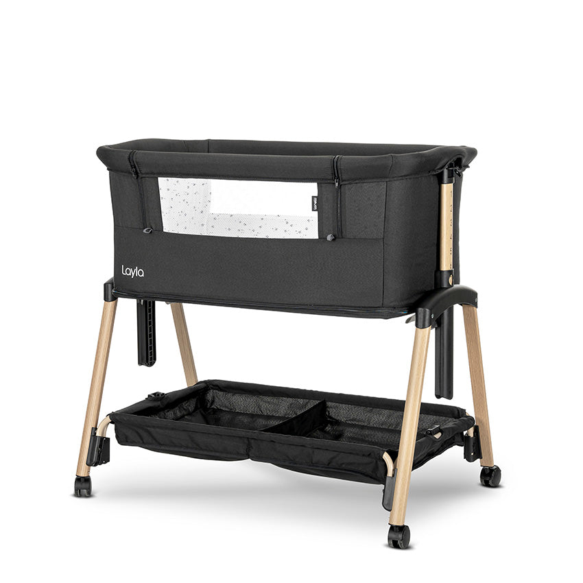 Lorelli Layla 2in1 Culla Next To Me con Sponda Abbattibile Nera