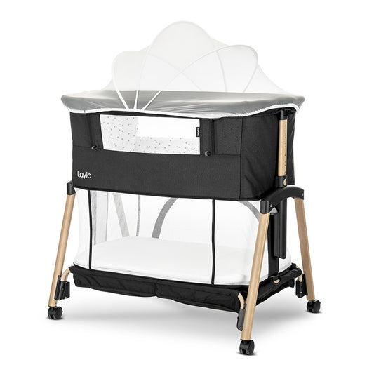 Lorelli Layla 2in1 Culla Next To Me con Sponda Abbattibile Nera