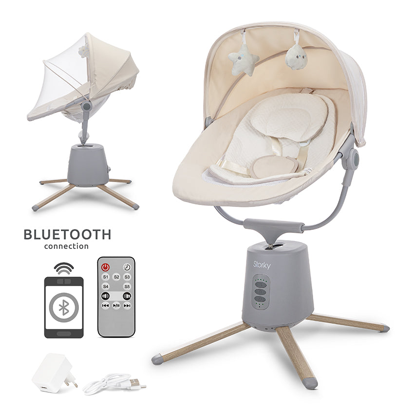 Lorelli Storky Poltrona a dondolo elettrica Beige