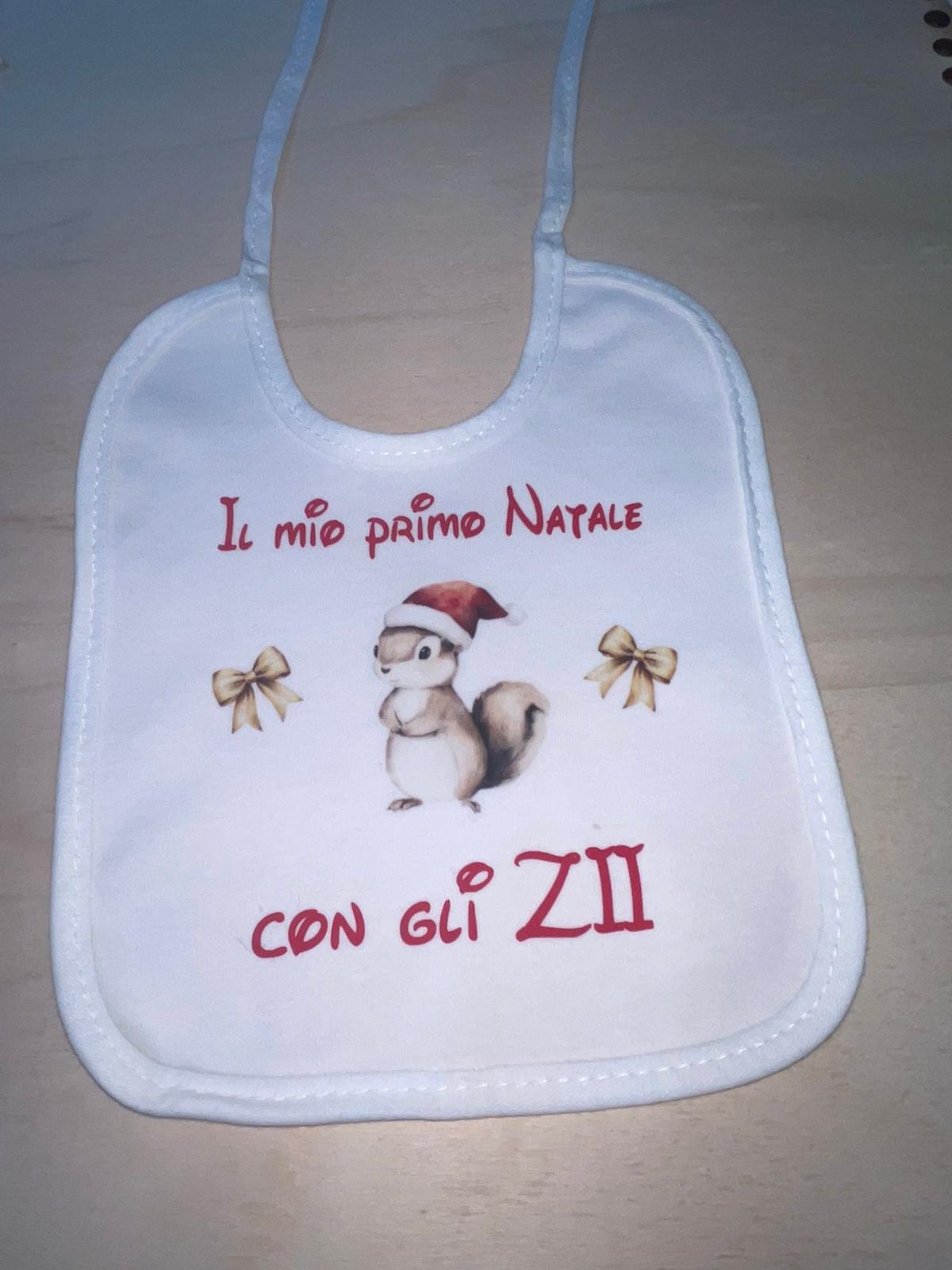 Bavaglino "Il mio primo Natale con gli Zii"