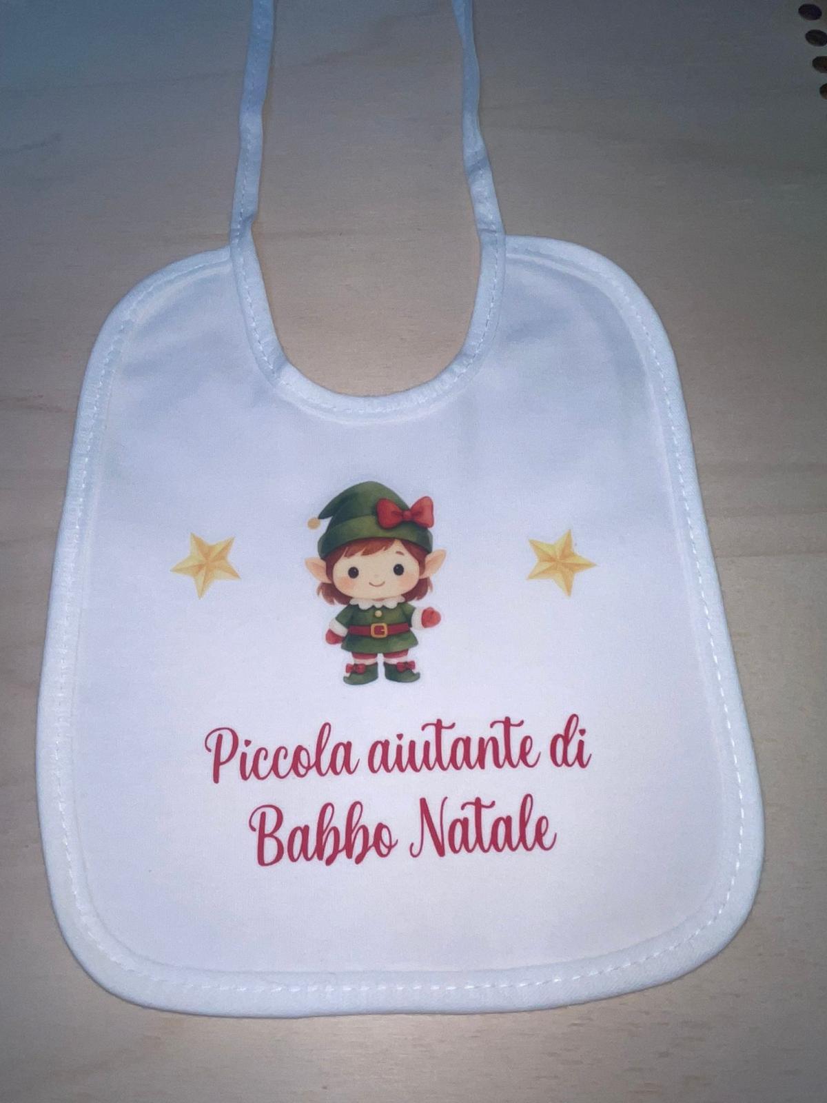 Bavaglino "Piccolo aiutante di Babbo Natale"