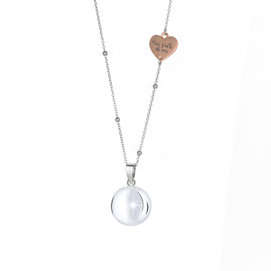 Mamijux Chiama angeli cuore oro rosa Sei parte di me nella catenina