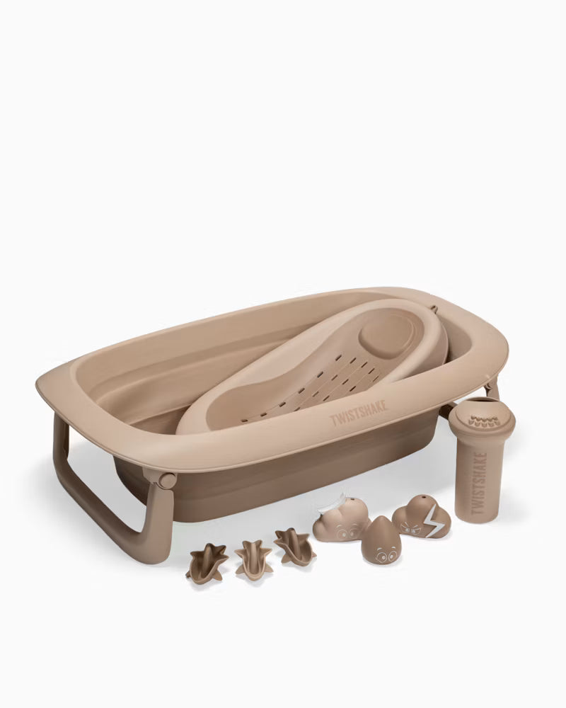 Twistshake Set Bagno con Vaschetta e Giocattoli Mocha