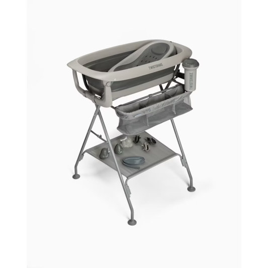 Twistshake Set Bagno con Vaschetta e Giocattoli Faded Grey