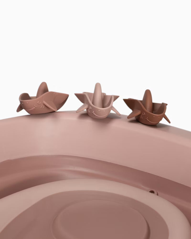 Twistshake Set Bagno con Vaschetta e Giocattoli Faded Pink