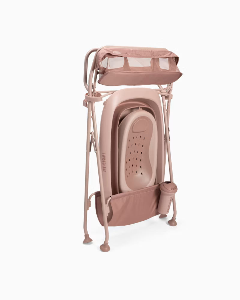 Twistshake Set Bagno con Vaschetta e Giocattoli Faded Pink