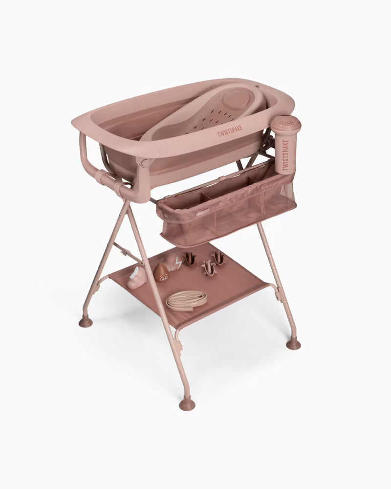 Twistshake Set Bagno con Vaschetta e Giocattoli Faded Pink
