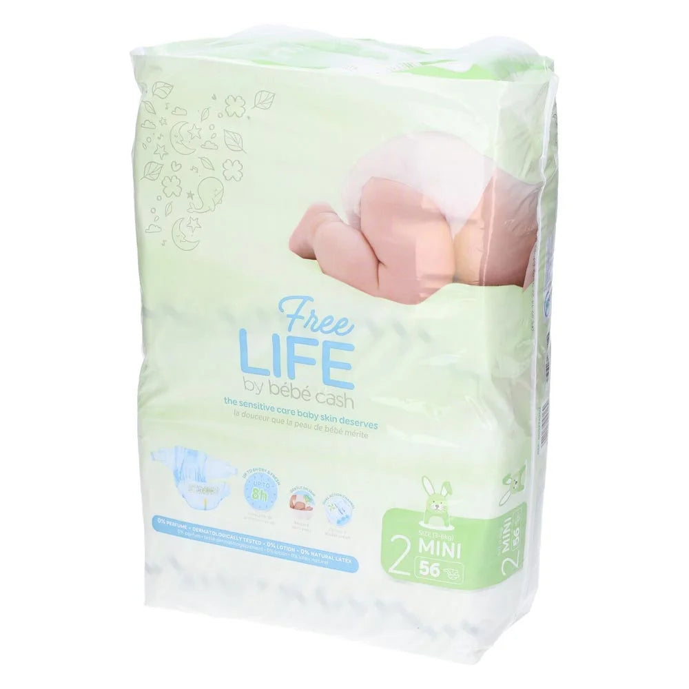 Freelife Pannolini Taglia 2 da 3 a 6 kg Conf. 56 pz