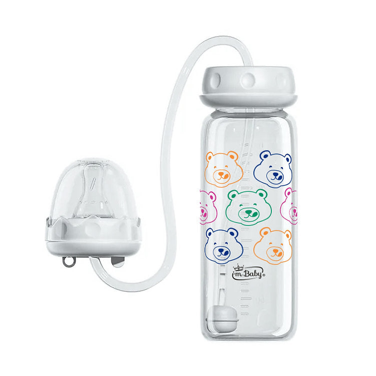 I'm Baby Biberon Vetro 240ml Con Prolunga Vari Colori