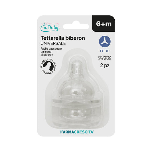 I'M Baby Tettarella Biberon Universale Flusso Pappa 2pz