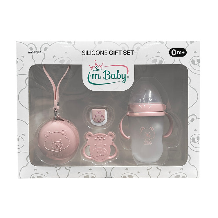 I'm Baby Set Regalo 4 Pezzi in Silicone Vari Colori