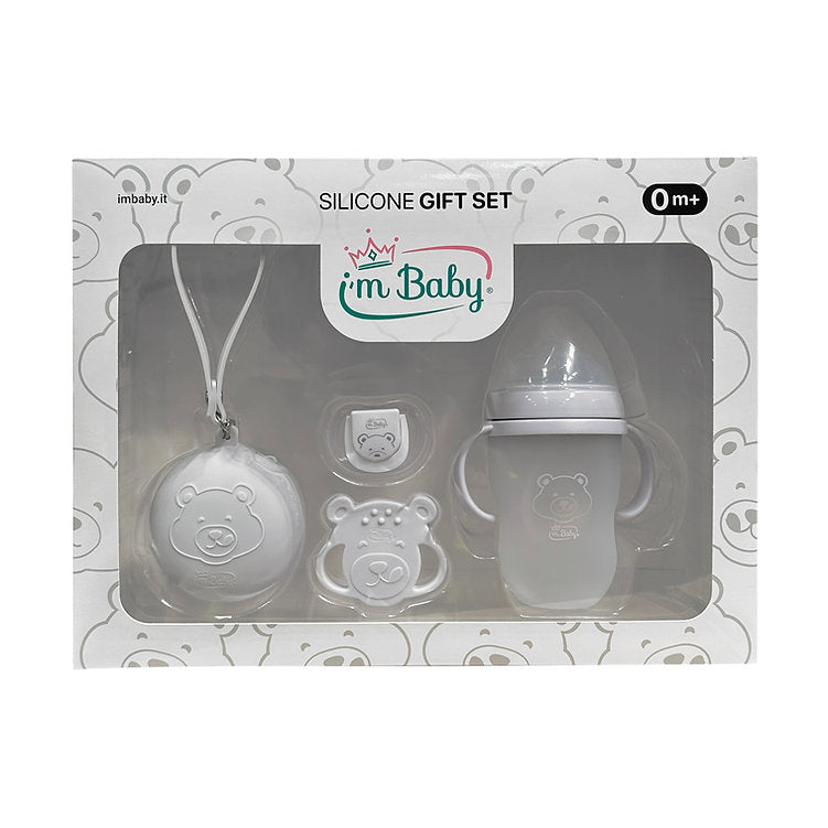 I'm Baby Set Regalo 4 Pezzi in Silicone Vari Colori