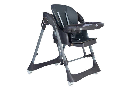 Leonie HappySwing Sediolone Pappa e Altalena 2in1  con Set Pappa in Omaggio Grigio