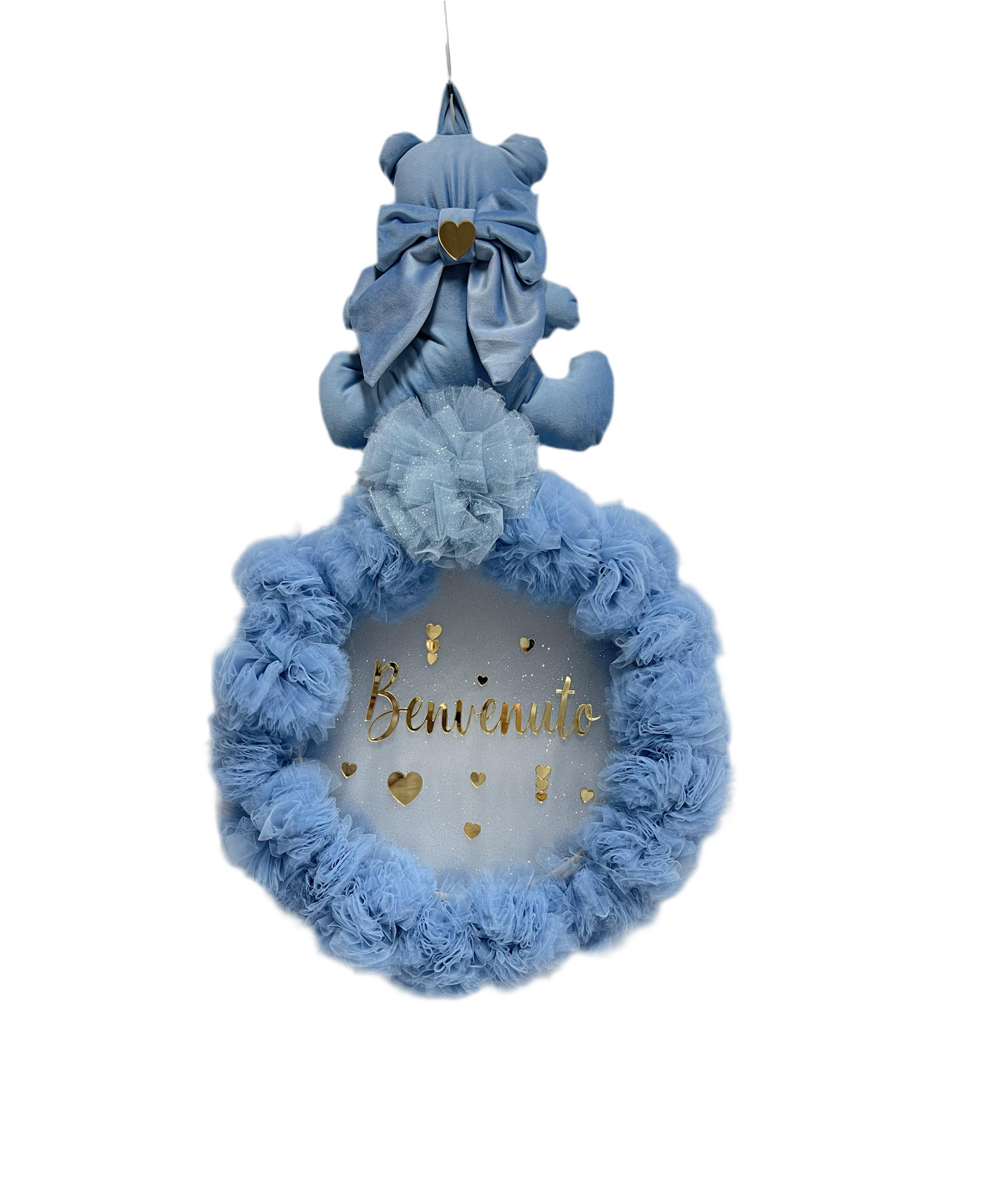 Coccarda Teddy Personalizzata con Nome 80cm