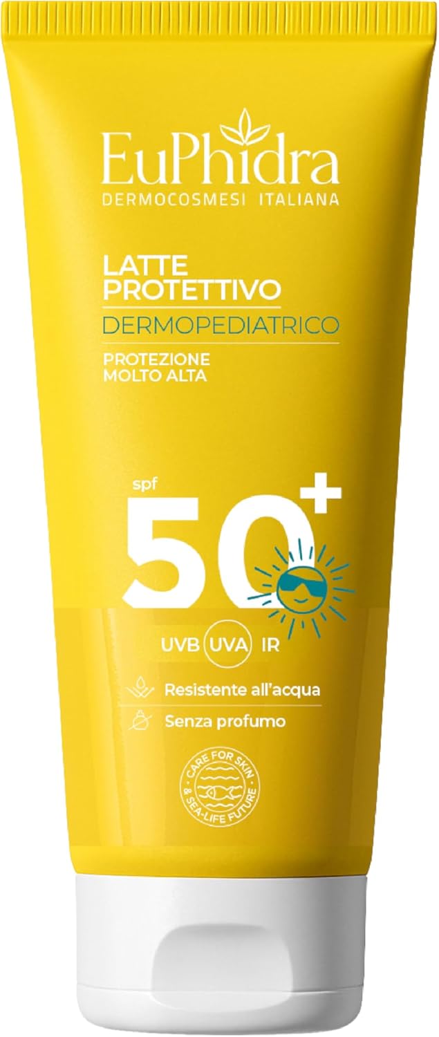 Euphidra Latte Solare Dermopediatrico SPF 50+ 200ml protezione Molto Alta pediatrico