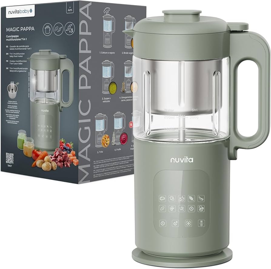 Nuvita Cuocipappa Multifunzione 7 in 1 Magic Pappa con Ricettario