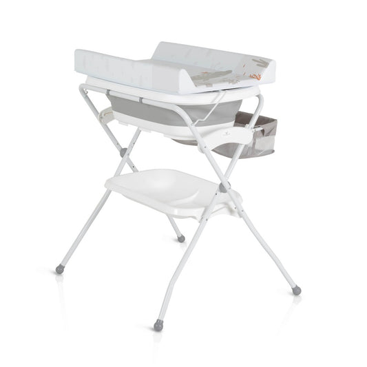 Cangaroo Como Fasciatoio per Neonati con Vaschetta Pieghevole Grigio