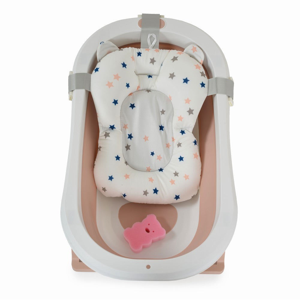 Moni Bagnetto Pieghevole Palma con Riduttore e Spugna Rosa