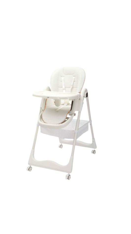 Sediolone Pappa Leonie Nest Bianco + Bavaglino, Scodella e Posate in Silicone OMAGGIO