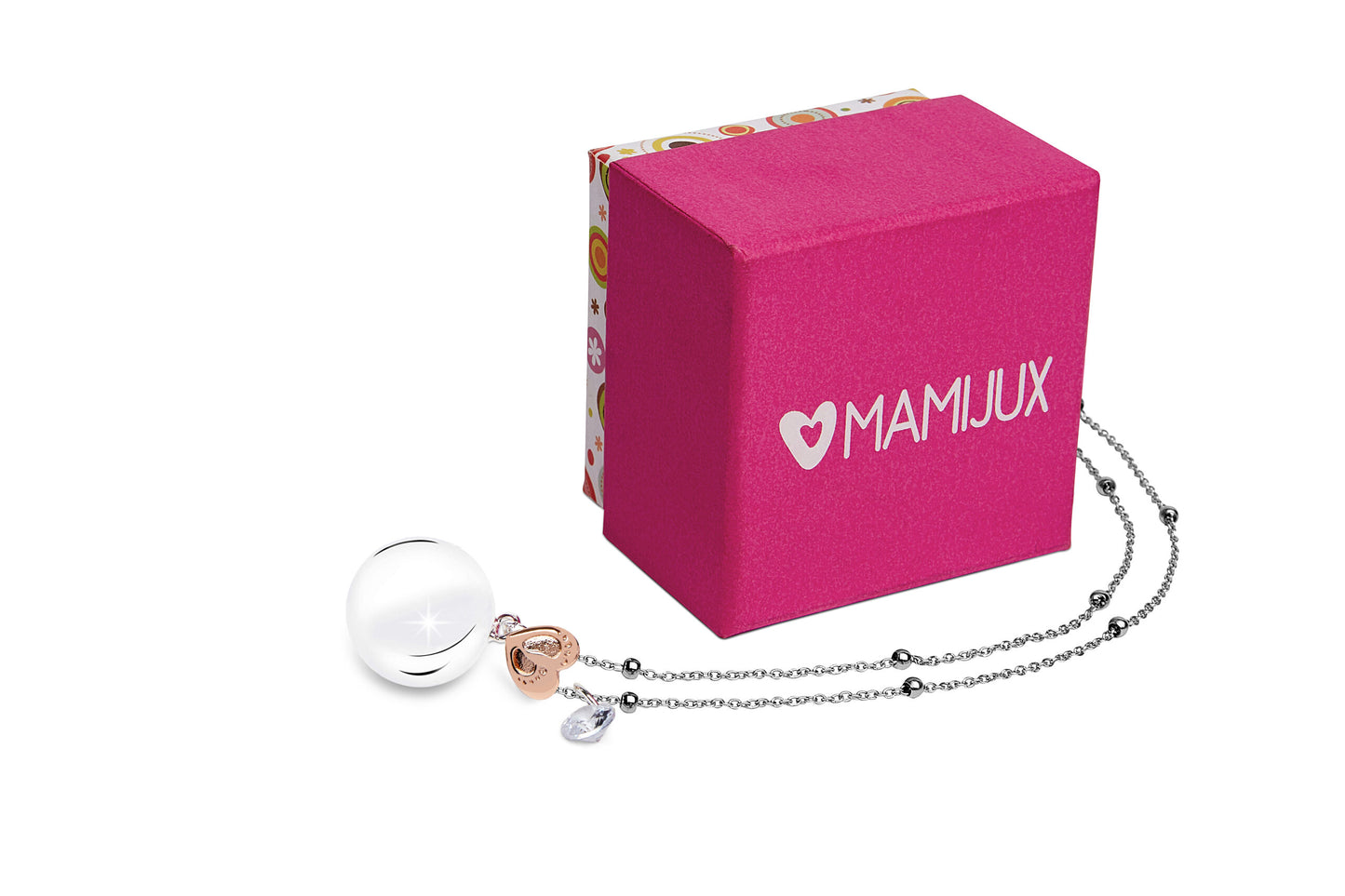 Mamijux Chiama angeli cuore oro rosa con piedini MAMIJUX®