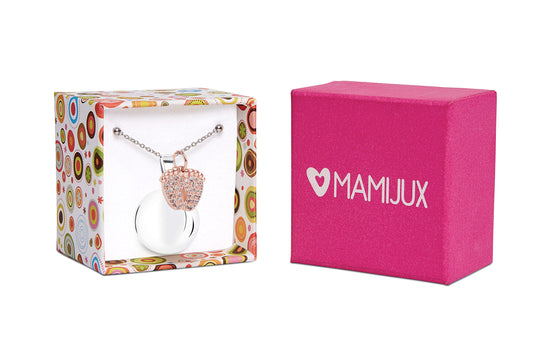 Mamijux Chiama angeli ciondolo piedini oro rosa e cristalli MAMIJUX®
