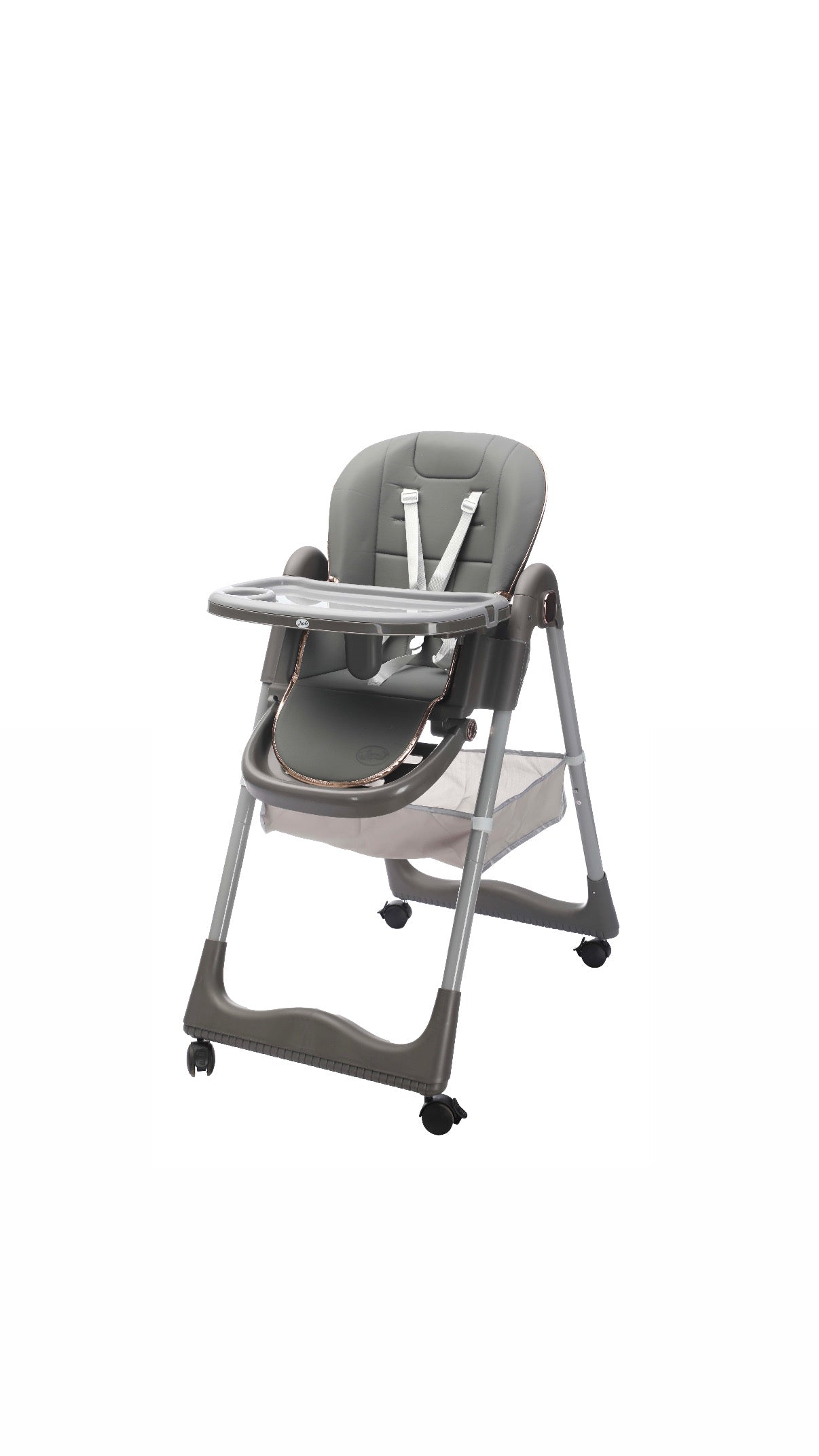 Sediolone Pappa Leonie Nest Grigio + Bavaglino, Scodella e Posate in Silicone OMAGGIO