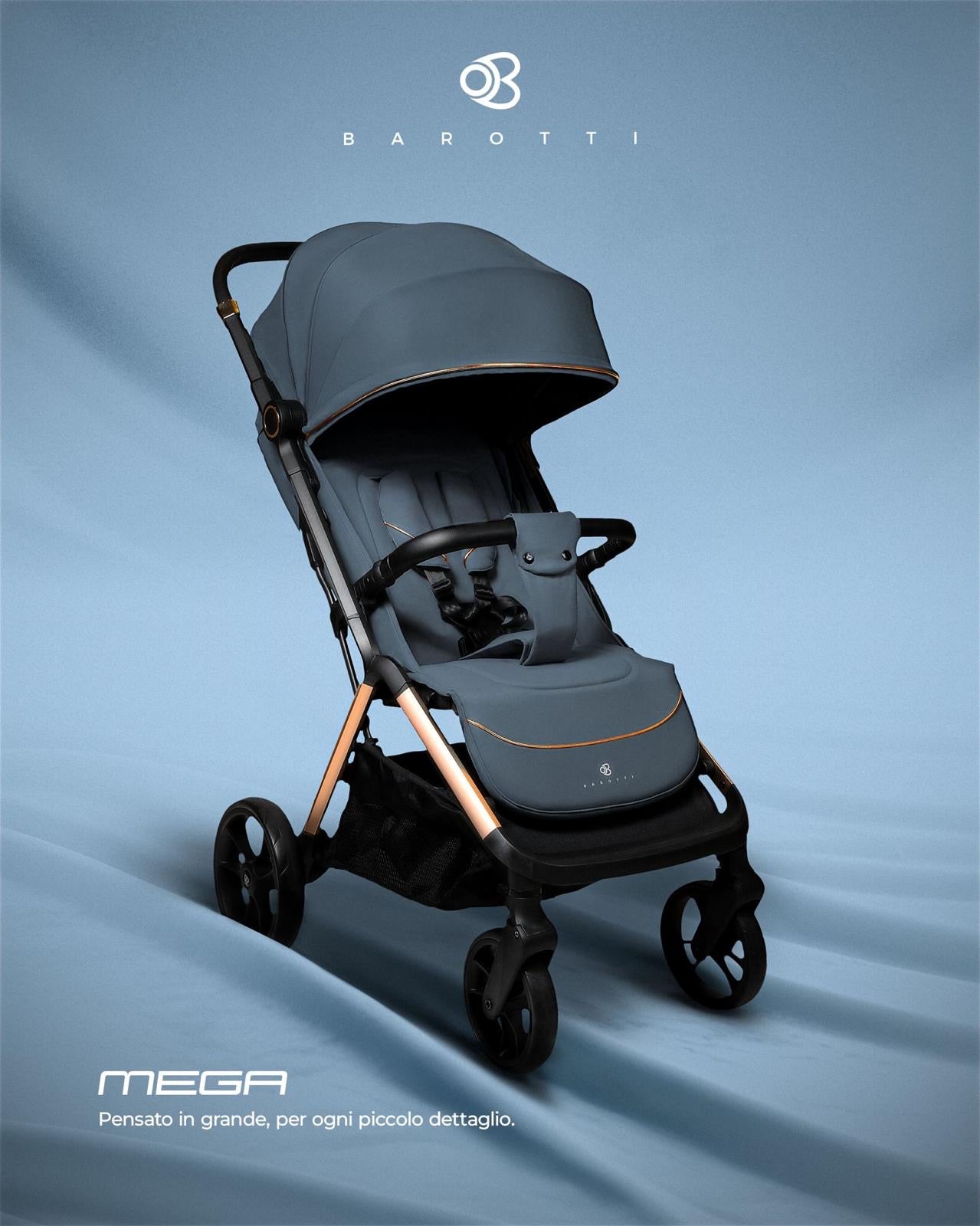 Passeggino Leggero Barotti Mega PREMIUM Con Borsa Vari Colori 0/22kg