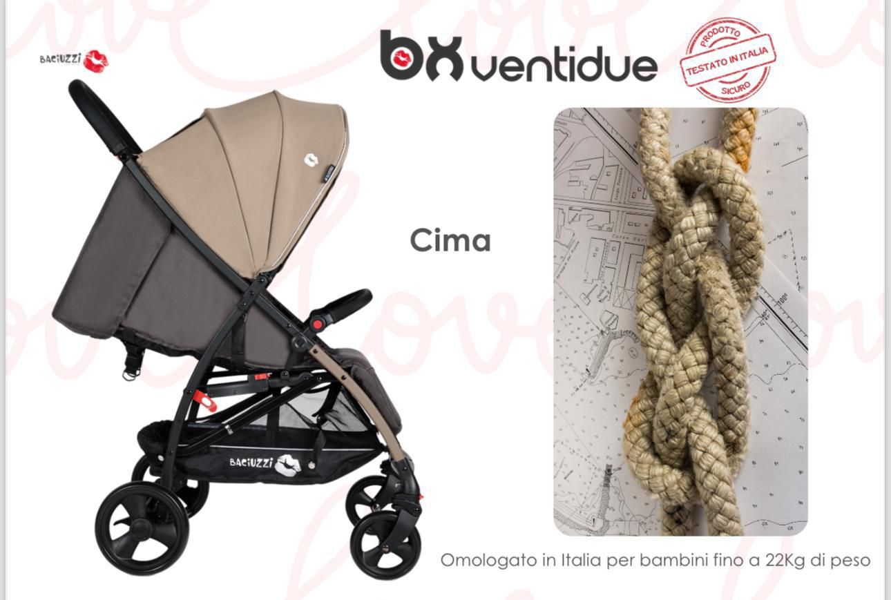 Passeggino Leggero Baciuzzi BX VentiDue con Zaino, Vari Colori 0/22kg