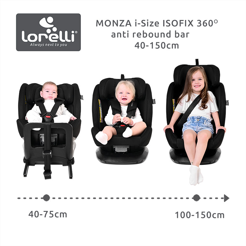 Seggiolino Auto Lorelli Monza I-Size 40-150Cm Isofix 360° Beige