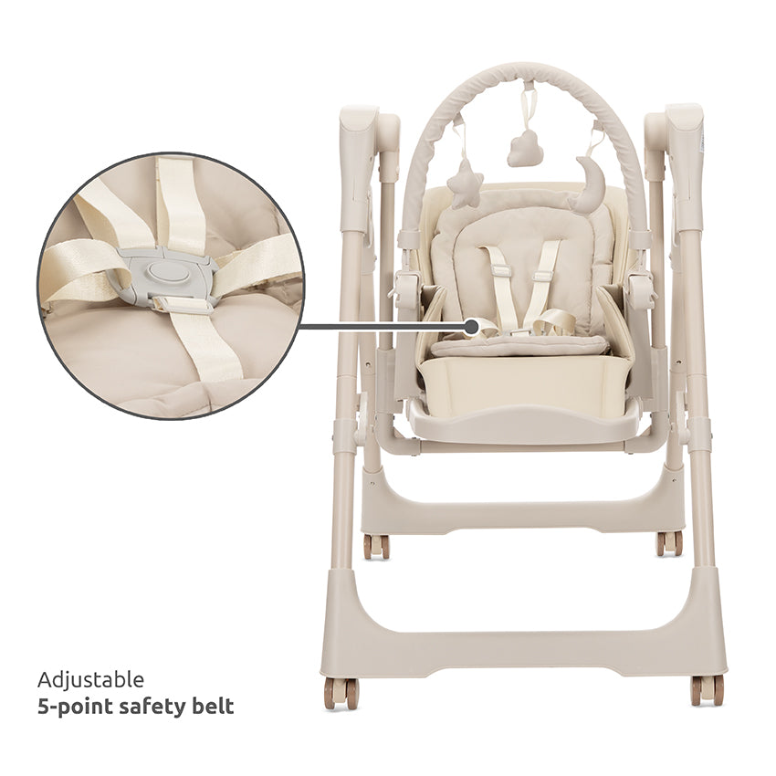 Lorelli Nomino Sediolone Pappa e Dondolo 2in1 Beige