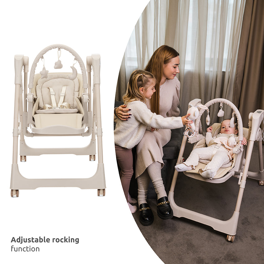 Lorelli Nomino Sediolone Pappa e Dondolo 2in1 Beige