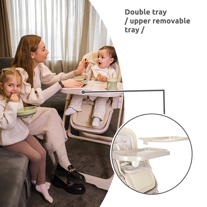 Lorelli Nomino Sediolone Pappa e Dondolo 2in1 Beige