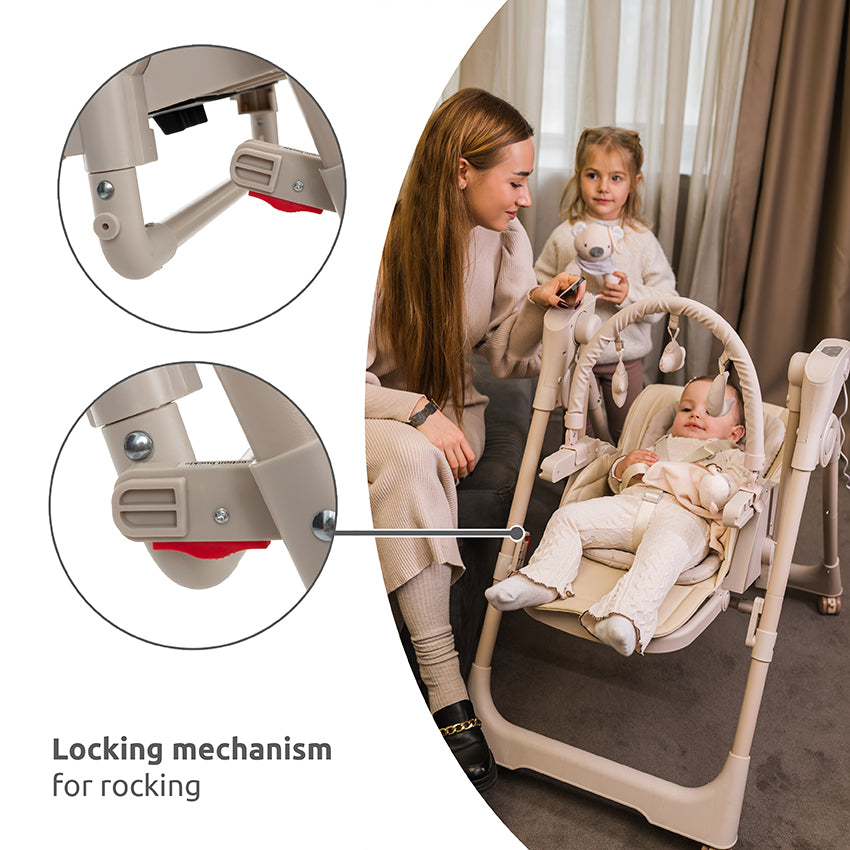 Lorelli Nomino Sediolone Pappa e Dondolo 2in1 Beige