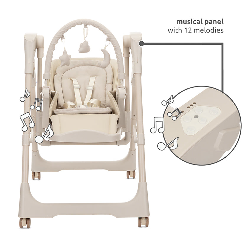 Lorelli Nomino Sediolone Pappa e Dondolo 2in1 Beige