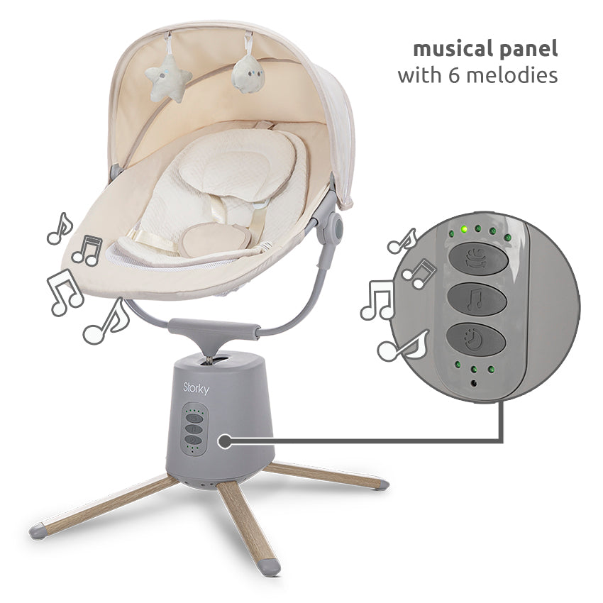Lorelli Storky Poltrona a dondolo elettrica Beige