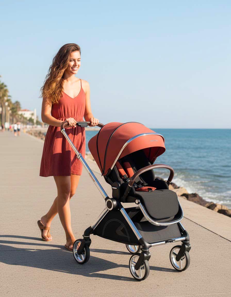 Leonie Trio Essential con Maniglia Reversibile Nero