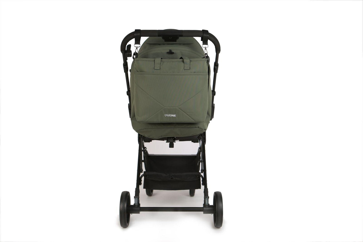 Passeggino Leggero Leonie Flip con Maniglione Reversibile Fronte Mamma e Fronte Strada con Coprigambe, Borsa e Zanzariera in Omaggio Verde