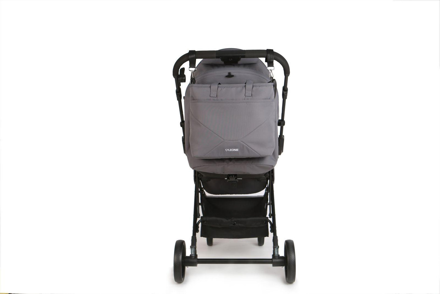 Passeggino Leggero Leonie Flip con Maniglione Reversibile Fronte Mamma e Fronte Strada con Coprigambe, Borsa e Zanzariera in Omaggio Grigio