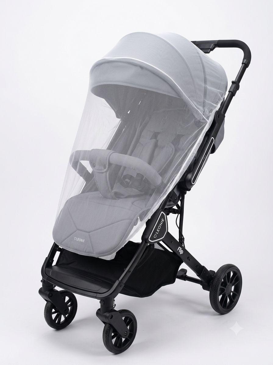 Passeggino Leggero Leonie Flip con Maniglione Reversibile Fronte Mamma e Fronte Strada con Coprigambe, Borsa e Zanzariera in Omaggio Verde